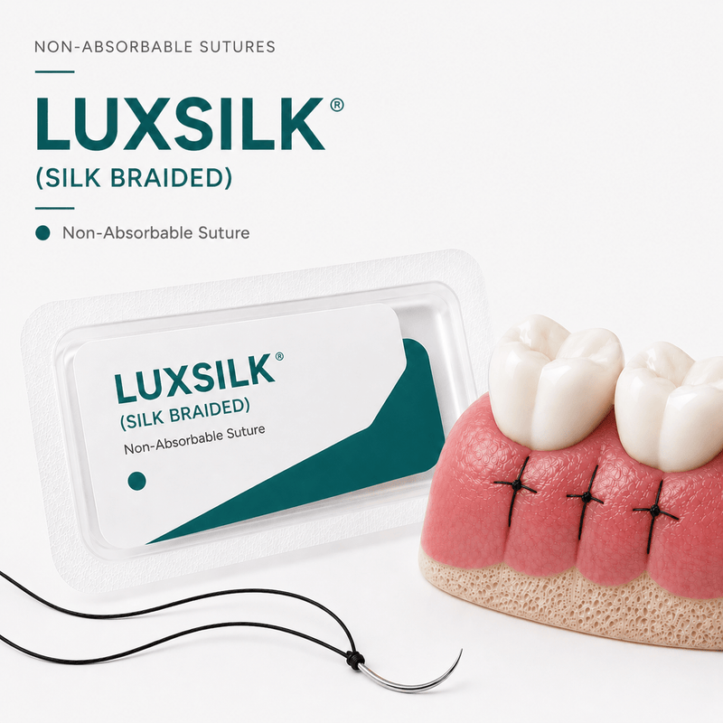 Silk Dental Sutures - LUXSilk Braided Non-Absorbable Sutures