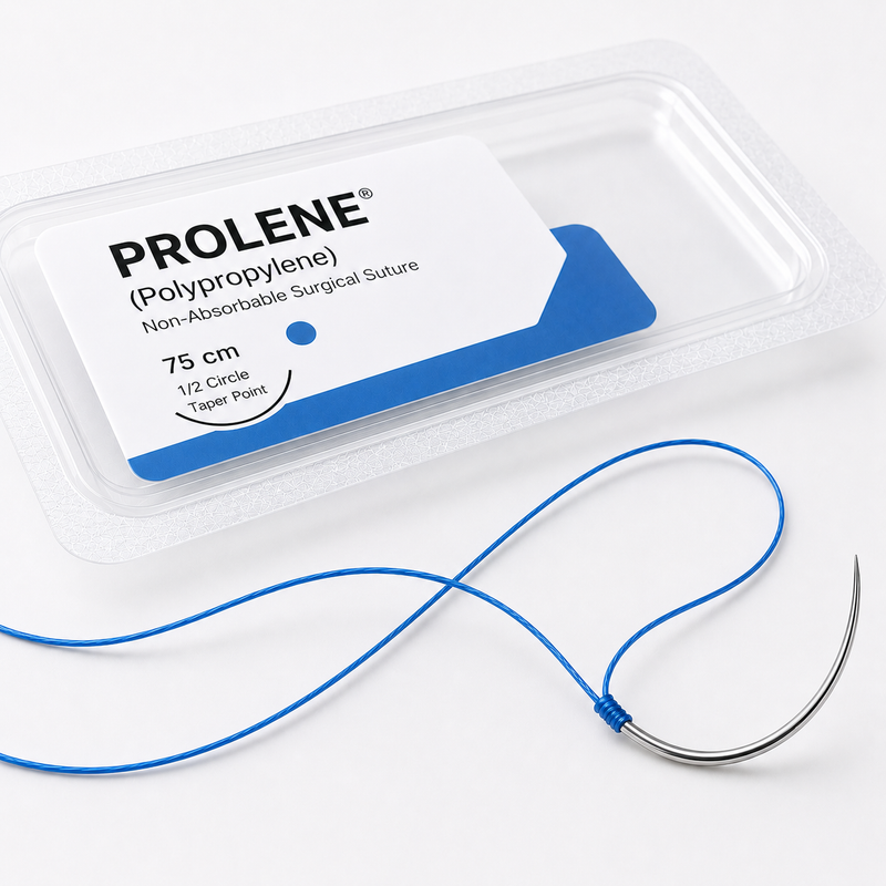 Polypropylene dental sutures for oral and implant surgery
