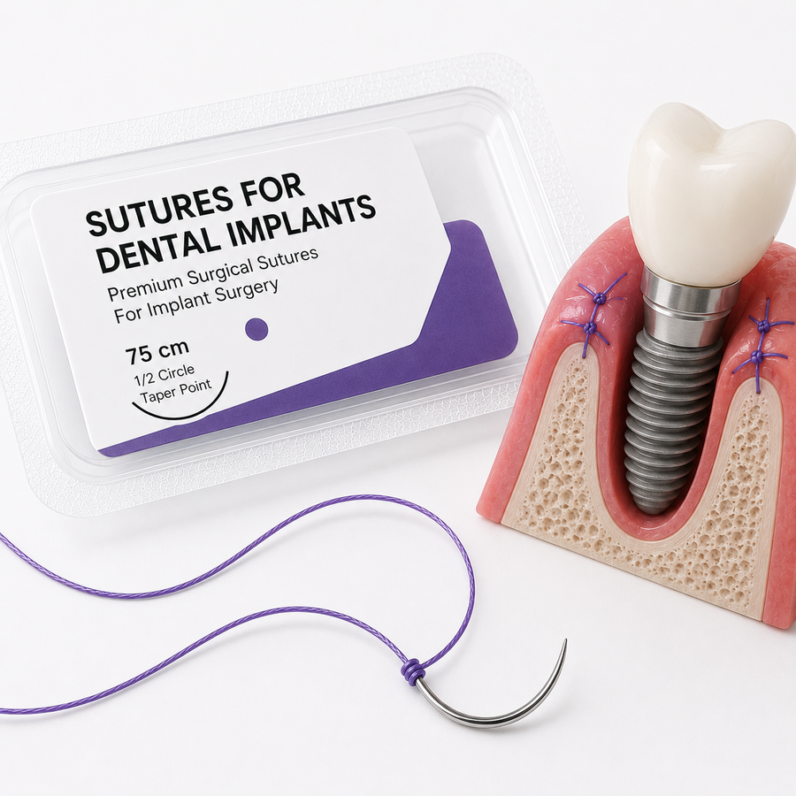 Dental implant sutures