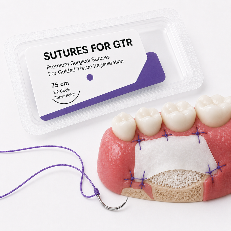 GTR dental sutures for guided tissue regeneration procedures