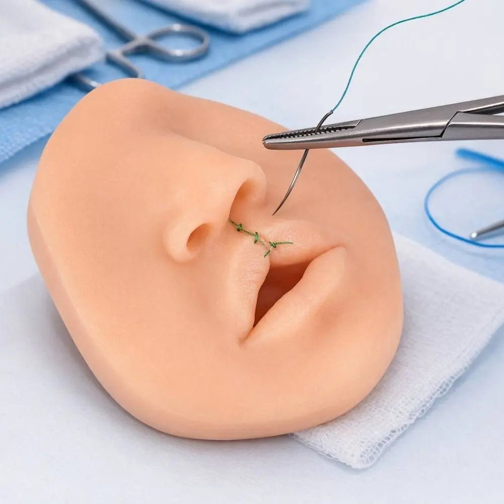 Precision Dermal Cleft Lip Surgical Suturing Training Model – Silicone Cleft Lip Repair Practice Simulator UK MS-CLP-SIM011