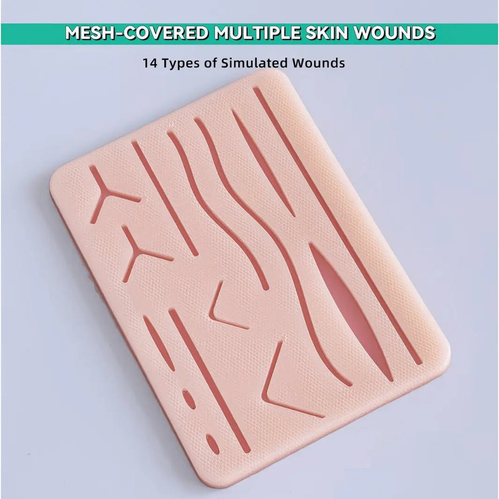 Precision Dermal 10pcs Surgical Suture Training Kit – Silicone Suturing Practice Pads Set for Medical Students, Clinical Skills Training, Wound Closure Simulation & Surgical Education Models UK 73M465V6QX