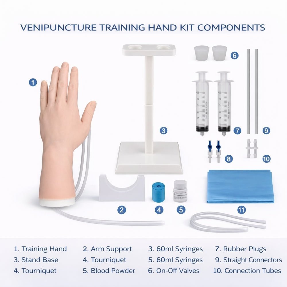 Precision Dermal Venipuncture Training Hand IV Injection & Phlebotomy Practice Model UK IVH-001