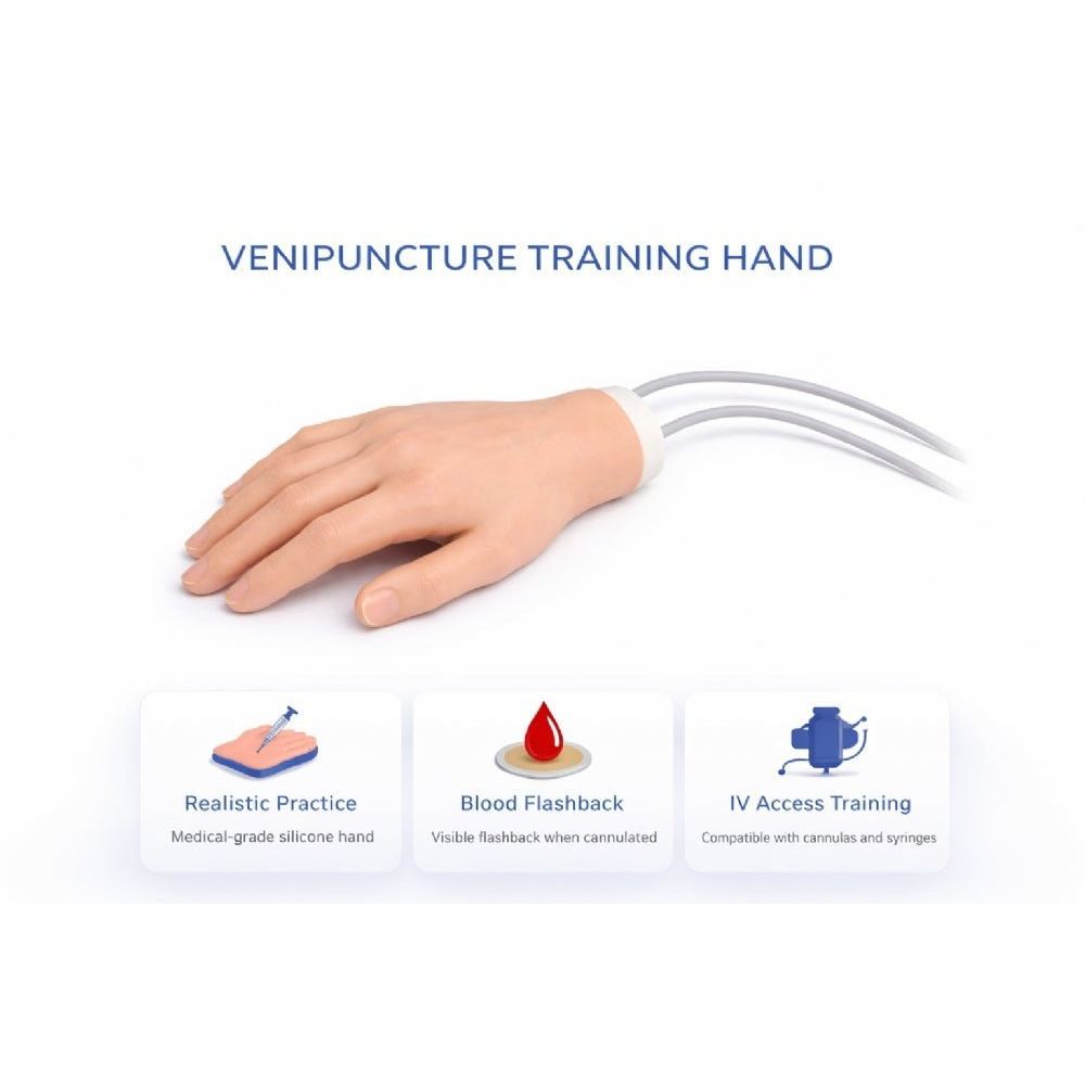 Precision Dermal Venipuncture Training Hand IV Injection & Phlebotomy Practice Model UK IVH-001