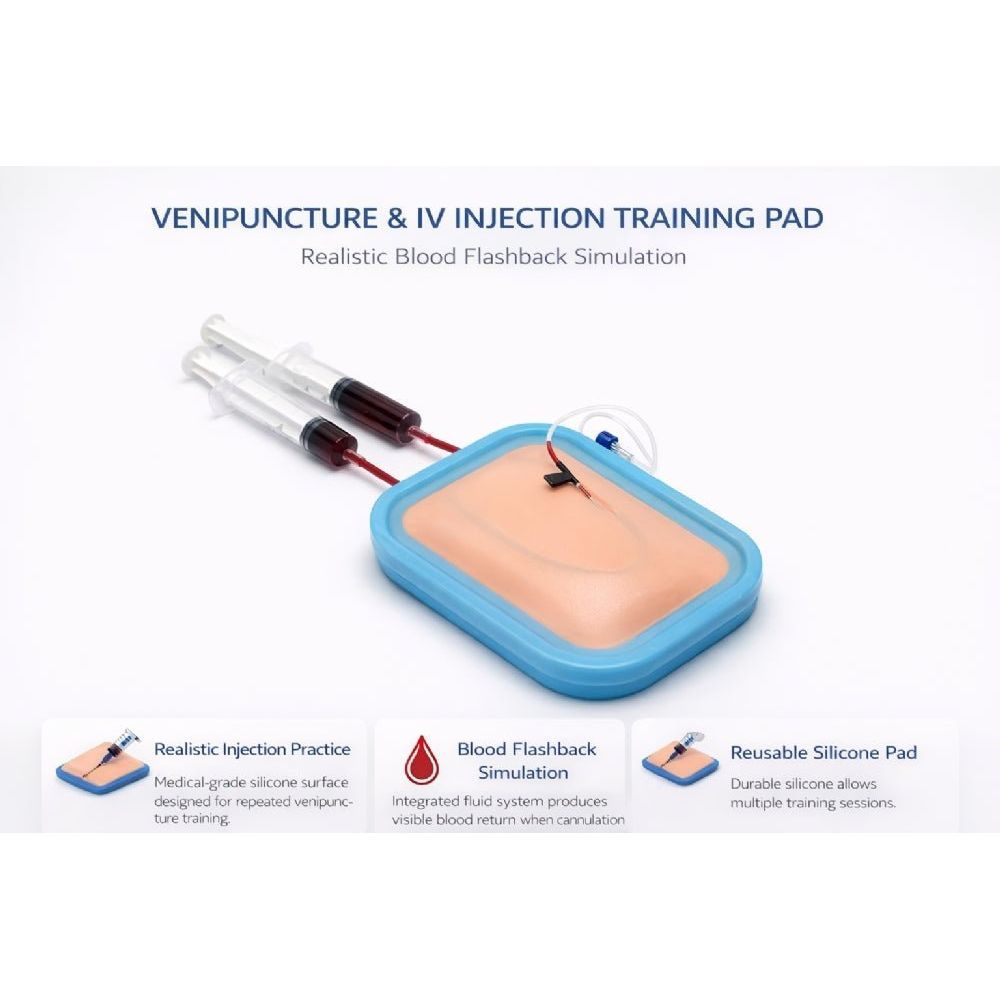 Precision Dermal Simulated Skin IV Injection & Venipuncture Training Pad Phlebotomy Practice Model UK IVP-001