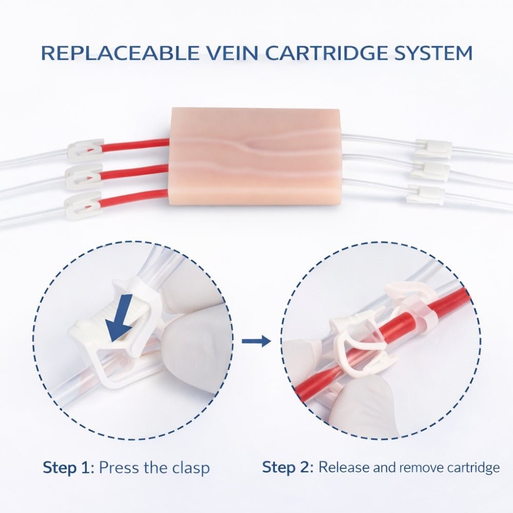 Precision Dermal IV Injection & Venipuncture Training Pad Phlebotomy Practice Model for Medical & Nursing Training UK IVP-002