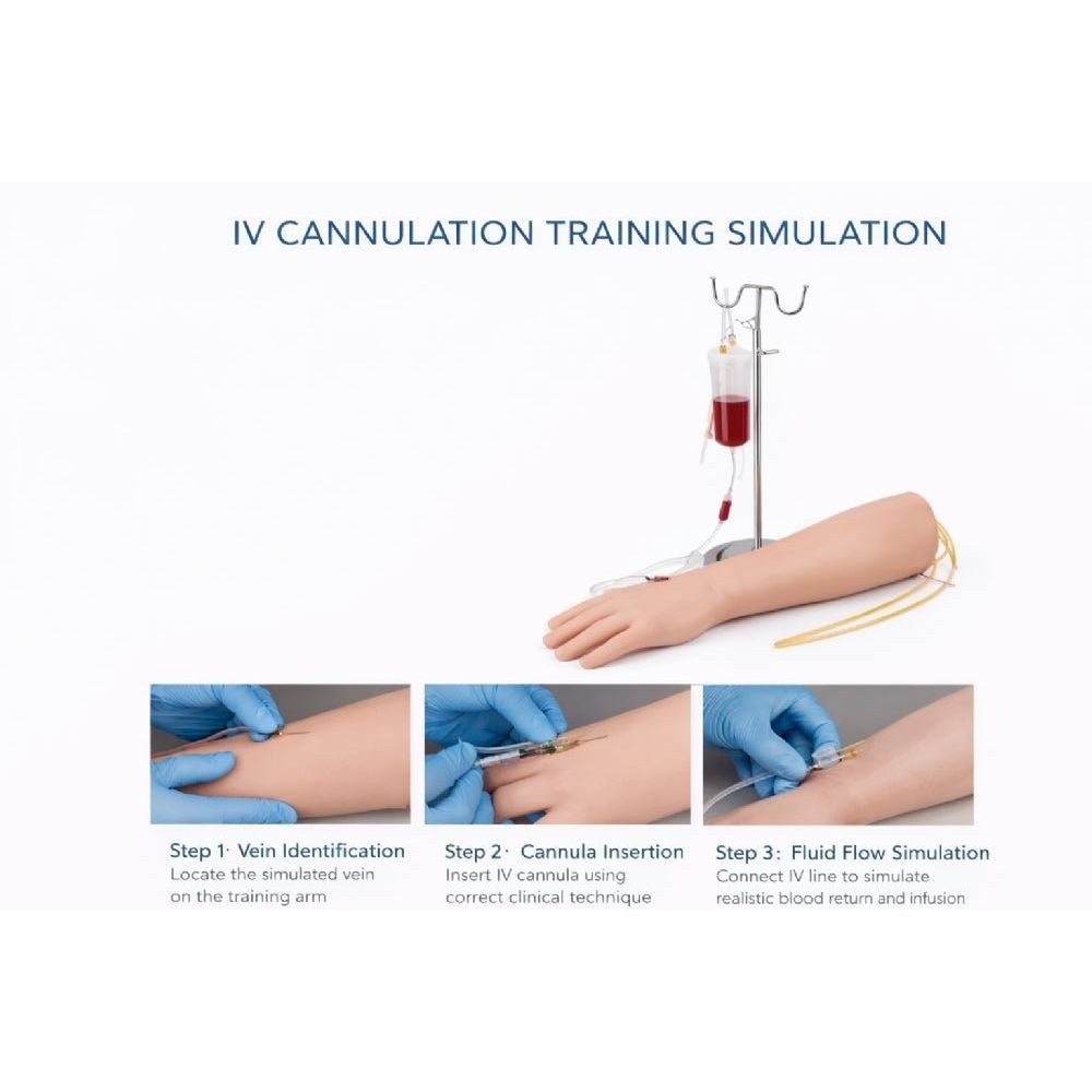 Precision Dermal Medical Injection Training Arm Venipuncture & IV Injection Practice Simulator UK IVT-001