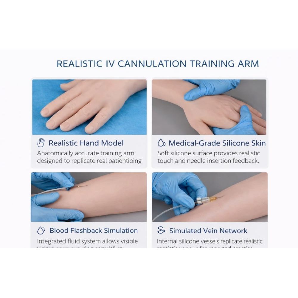 Precision Dermal Medical Injection Training Arm Venipuncture & IV Injection Practice Simulator UK IVT-001
