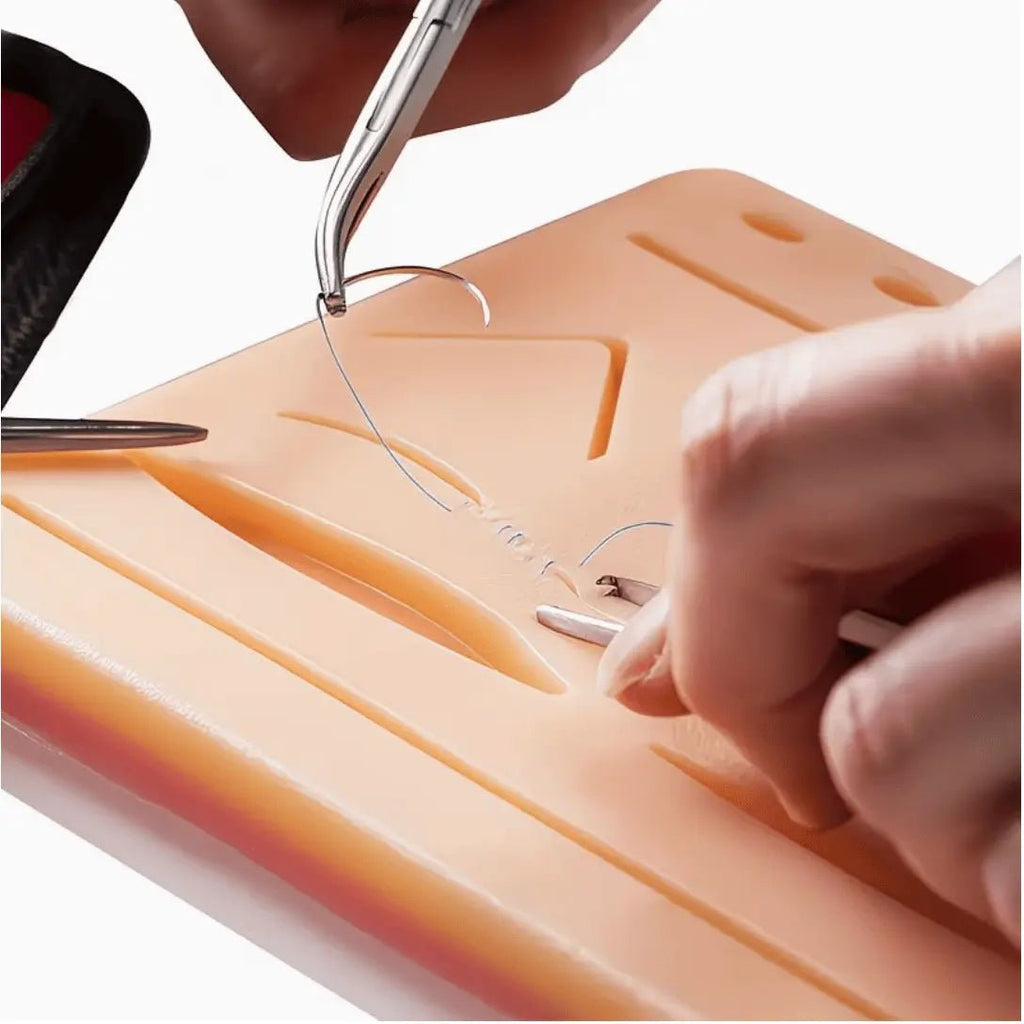 Precision Dermal Suture Practice Pad with 14 Pre - Cut Wounds – Reusable Silicone Suturing Training Skin Model for Medical, Nursing & Clinical Skills Training UK CW3862148