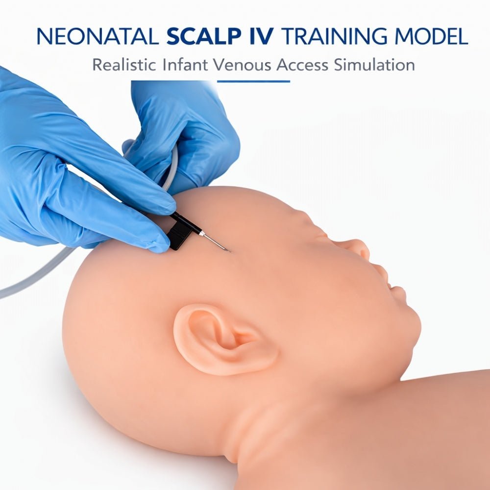 Precision Dermal Infant Head IV Injection & Scalp Venipuncture Training Model Neonatal Clinical Skills Simulator UK NIC-001