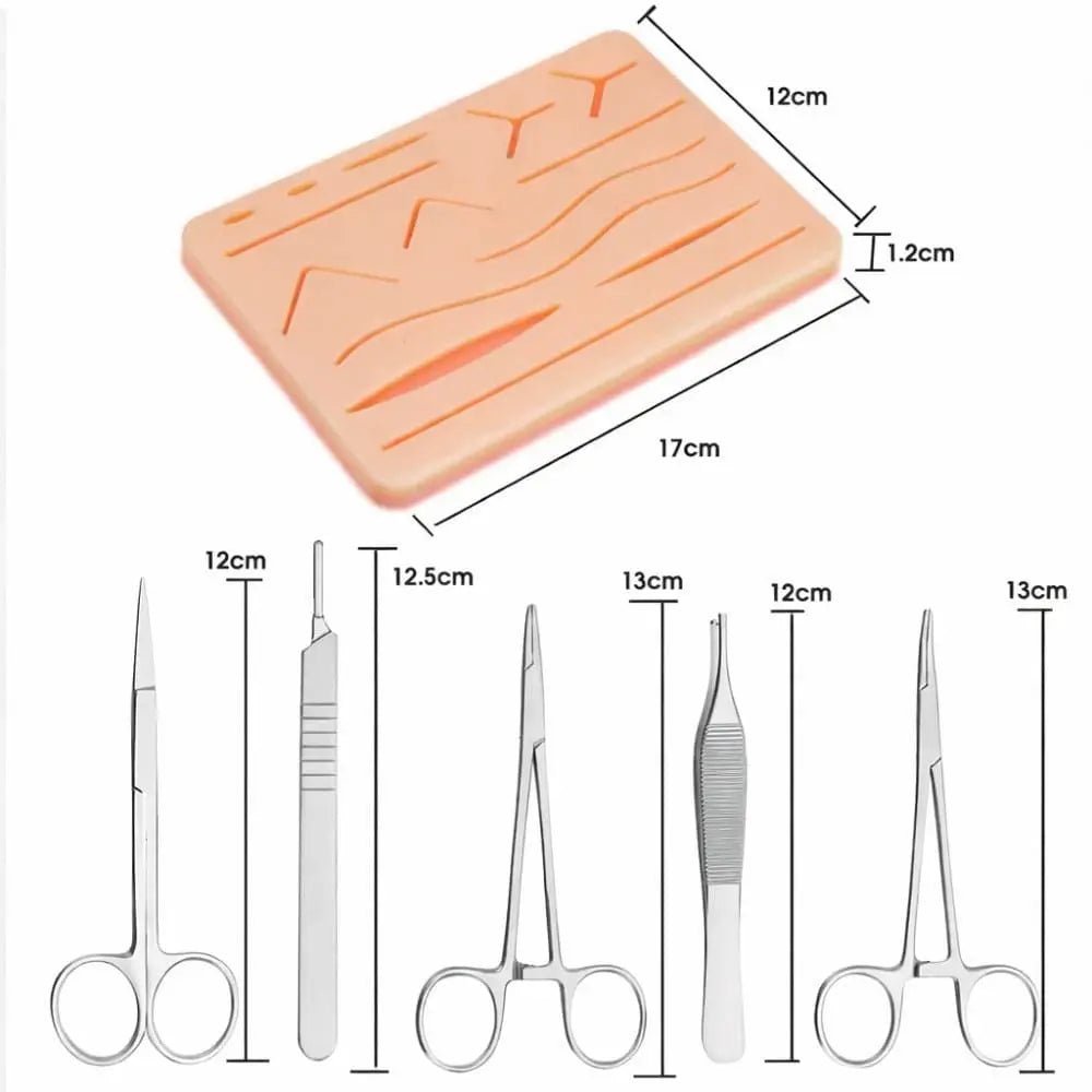 Precision Dermal Professional Surgical Suturing Practice Kit – Complete Medical Suture Training Kit UK SPK-SUTUREKIT-3LAYER