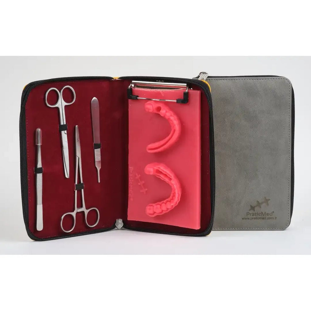 PraticMed Dental Suture and Flap Training Kit – Bag and Pad Colour Choice UK 1002grikirmizi