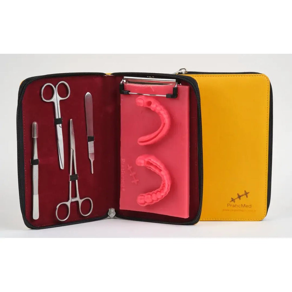 PraticMed Dental Suture and Flap Training Kit – Bag and Pad Colour Choice UK 1002sarikirmizi