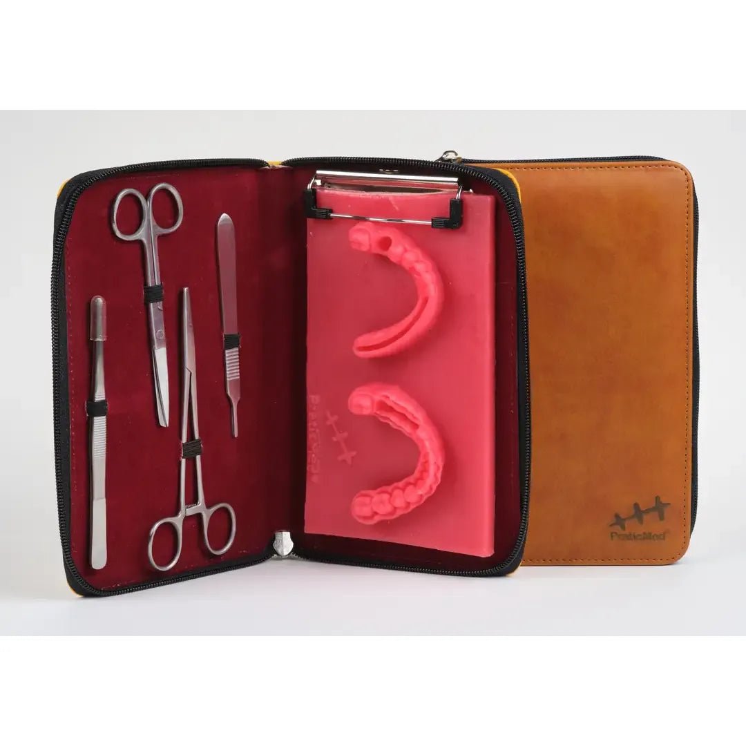 PraticMed Dental Suture and Flap Training Kit – Bag and Pad Colour Choice UK 1002tabakirmizi