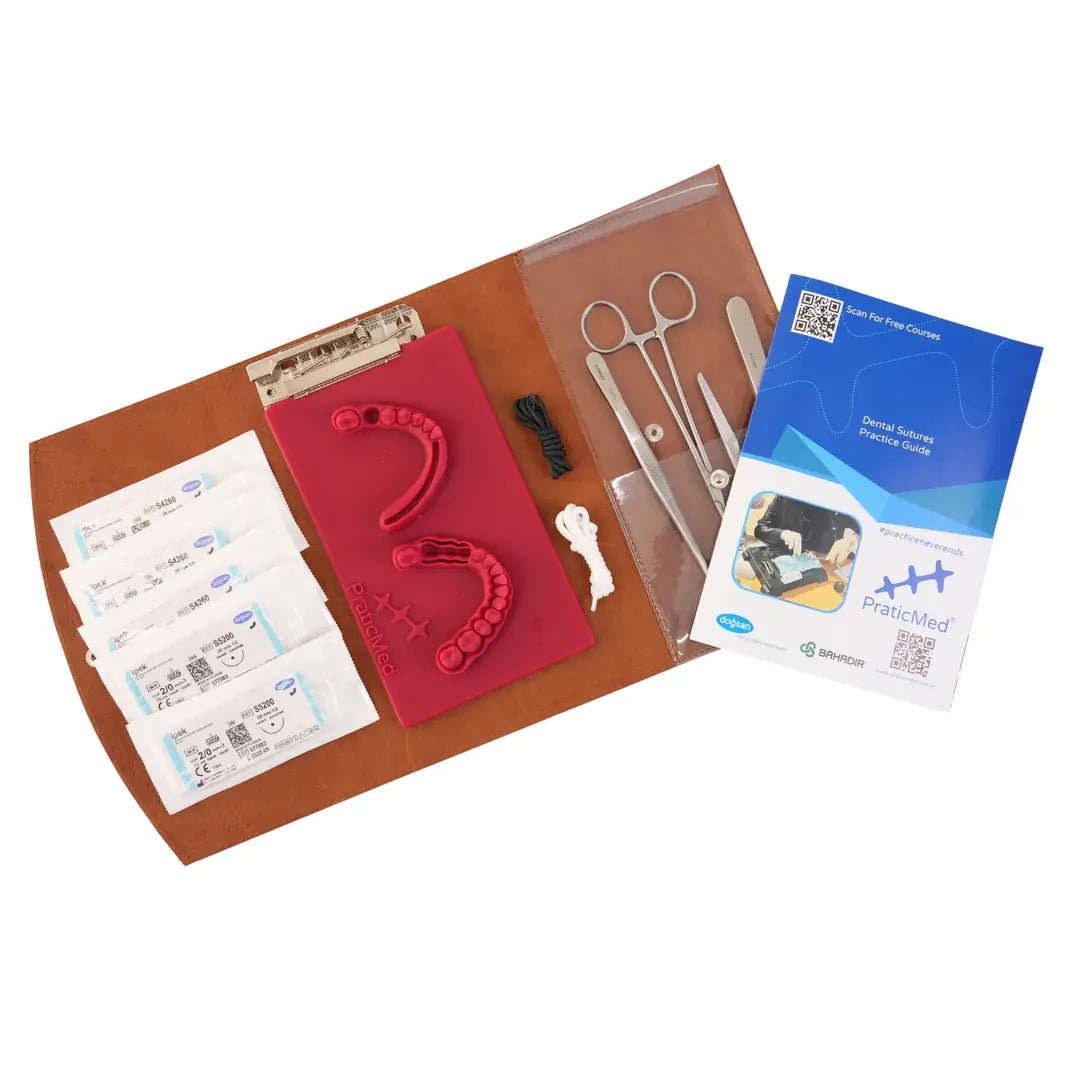 PraticMed Dental Suture and Flap Training Kit – Pad Colour Choice UK 1002red