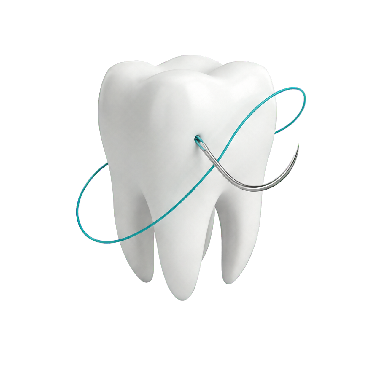 Dental Sutures tooth and suture artwork