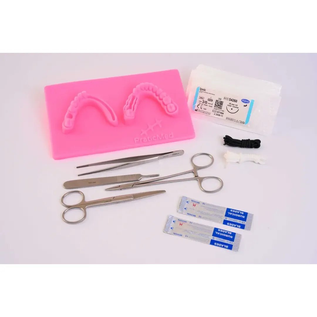 PraticMed Eco Dental Suture and Flap Closure Training Kit UK KMP1950pembe