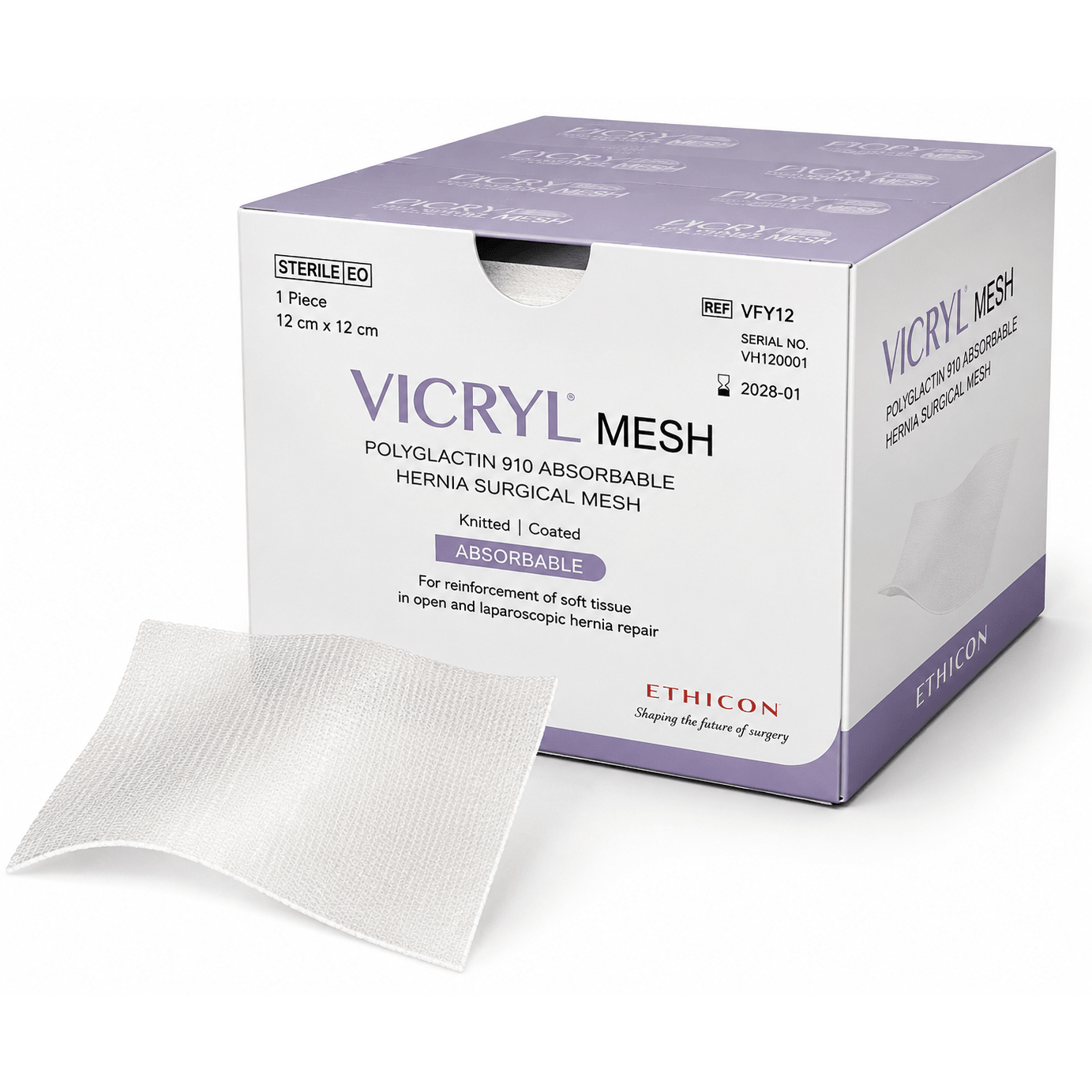 Ethicon Ethicon VICRYL Mesh Polyglactin 910 Absorbable Surgical Mesh VM96 UK VM96